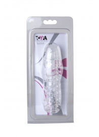 Прозрачная, закрытая насадка с шипами и точками - 13,5 см. - Toyfa Basic - в Вологде купить с доставкой