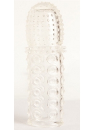 Прозрачная закрытая гелевая насадка - 13,5 см. - Toyfa Basic - в Вологде купить с доставкой