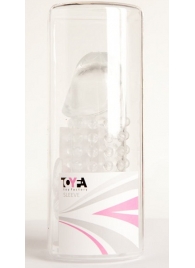 Гелевая прозрачная насадка с 2 отростками - 13 см. - Toyfa Basic - в Вологде купить с доставкой