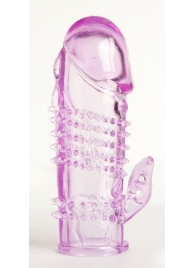 Фиолетовая насадка с коготком и шипами - 13 см. - Toyfa Basic - в Вологде купить с доставкой