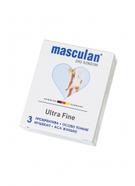 Ультратонкие презервативы Masculan Ultra Fine с обильной смазкой - 3 шт. - Masculan - купить с доставкой в Вологде