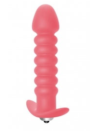 Розовая анальная вибропробка Twisted Anal Plug - 13 см. - Lola Games