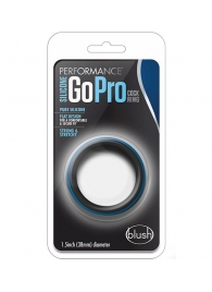 Черно-синее эрекционное кольцо Silicone Go Pro Cock Ring - Blush Novelties - в Вологде купить с доставкой