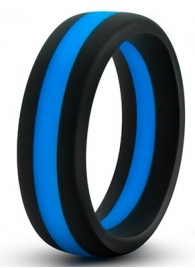 Черно-синее эрекционное кольцо Silicone Go Pro Cock Ring - Blush Novelties - в Вологде купить с доставкой