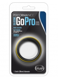 Черно-желтое силиконовое эрекционное кольцо Silicone Go Pro Cock Ring - Blush Novelties - в Вологде купить с доставкой