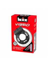 Чёрное эрекционное виброкольцо Luxe VIBRO  Африканский Эль Дьябло  + презерватив - Luxe - в Вологде купить с доставкой