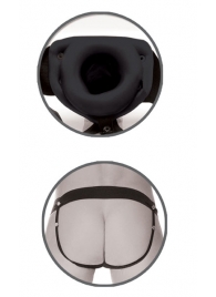Черный полый страпон унисекс Hollow Strap-On - 14,5 см. - Pipedream - купить с доставкой в Вологде