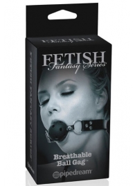 Черный кляп с дырочками Breathable Ball Gag - Pipedream - купить с доставкой в Вологде