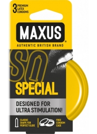 Презервативы с точками и рёбрами в железном кейсе MAXUS Special - 3 шт. - Maxus - купить с доставкой в Вологде