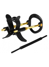 Черно-золотистый экстендер для пениса Sex Expert - Sex Expert - в Вологде купить с доставкой