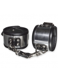 Эффектные серебристо-черные наручники с металлическим блеском - Sitabella - купить с доставкой в Вологде