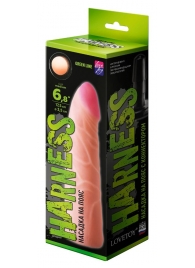 Фаллическая насадка на трусики харнесс - 17,5 см. - LOVETOY (А-Полимер) - купить с доставкой в Вологде
