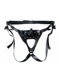 Черный пояс-трусики с насадкой  Soft-Принц  - 17 см. - LOVETOY (А-Полимер) - купить с доставкой в Вологде