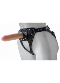 Черный пояс-трусики с насадкой  Soft-Принц  - 17 см. - LOVETOY (А-Полимер) - купить с доставкой в Вологде