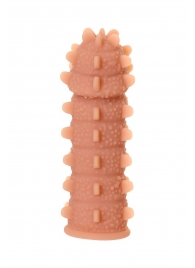 Телесная реалистичная насадка KOKOS Extreme Sleeve 04 с дополнительной стимуляцией - 12,7 см. - KOKOS - в Вологде купить с доставкой