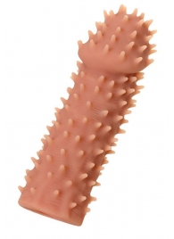 Телесная реалистичная насадка KOKOS Extreme Sleeve 07 с дополнительной стимуляцией - 12,7 см. - KOKOS - в Вологде купить с доставкой