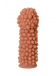 Телесная реалистичная насадка KOKOS Extreme Sleeve 08 с дополнительной стимуляцией - 12,7 см. - KOKOS - в Вологде купить с доставкой