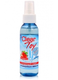 Очищающий спрей для игрушек CLEAR TOY Strawberry - 100 мл. - Биоритм - купить с доставкой в Вологде