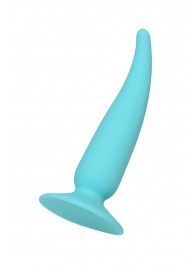 Мятная силиконовая анальная пробка Сappy - 12,5 см. - ToyFa