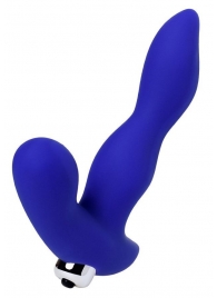 Синий силиконовый вибростимулятор простаты Stroman - 14,5 см. - ToyFa - в Вологде купить с доставкой