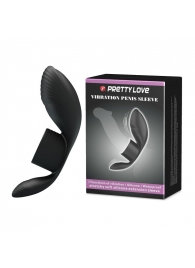 Черное кольцо на пенис с вибрацией Vibration Penis Sleeve - Baile - в Вологде купить с доставкой