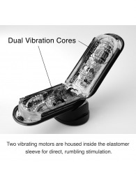 Черный мастурбатор Flip Zero с вибрацией - Tenga - в Вологде купить с доставкой