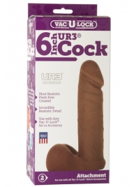 Насадка-мулат для трусиков Vac-U-Lock 6  ULTRASKYN Cock - 17,3 см. - Doc Johnson - купить с доставкой в Вологде