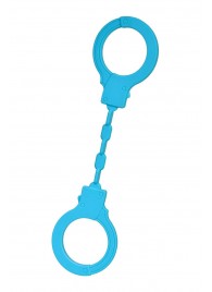 Голубые силиконовые наручники A-Toys без ключа - A-toys - купить с доставкой в Вологде