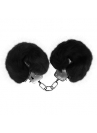Черные меховые наручники Love с ключиками - Baile - купить с доставкой в Вологде