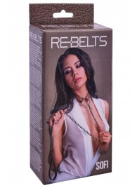 Коричневый поводок и чокер с кольцом Sofi - Rebelts - купить с доставкой в Вологде