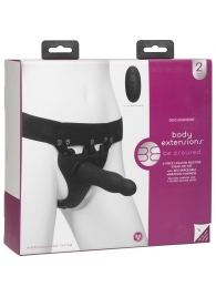 Черный полый вибрострапон Body Extensions BE Aroused - 17,78 см. - Doc Johnson - купить с доставкой в Вологде