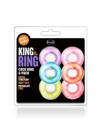 Набор из 6 эрекционных колец King of the Ring - Blush Novelties - в Вологде купить с доставкой