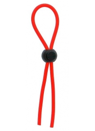 Красное эрекционное лассо с одной бусиной-утяжкой STRETCHY THIN LASSO - Dream Toys - в Вологде купить с доставкой