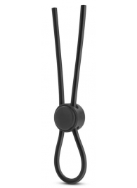 Черное силиконовое лассо на пенис SILICONE LOOP COCK RING - Blush Novelties - в Вологде купить с доставкой