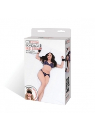 Чёрные манжеты для фиксации на кровати Bondage Bed Strap - Lux Fetish - купить с доставкой в Вологде