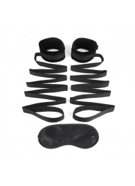 Чёрные манжеты для фиксации на кровати Bondage Bed Strap - Lux Fetish - купить с доставкой в Вологде