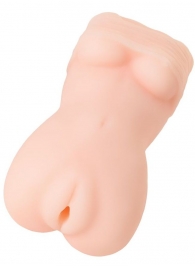 Телесный мастурбатор в виде женской фигурки - Toyfa Basic - в Вологде купить с доставкой