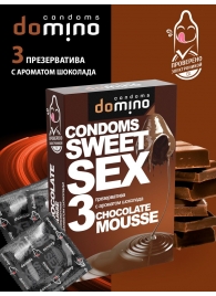 Презервативы для орального секса DOMINO Sweet Sex с ароматом шоколадного мусса - 3 шт. - Domino - купить с доставкой в Вологде