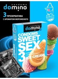 Презервативы для орального секса DOMINO Sweet Sex с ароматом мороженого - 3 шт. - Domino - купить с доставкой в Вологде