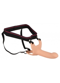 Силиконовый полый страпон на ремнях Silicone Strap-on - 16 см. - Orion - купить с доставкой в Вологде