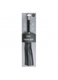 Черная плеть Easytoys Flogger With Metal Grip - 38 см. - Easy toys - купить с доставкой в Вологде