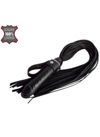 Черная плеть  Ковбой  с ручкой-фаллосом - 55 см. - Sitabella - купить с доставкой в Вологде
