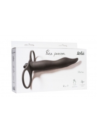 Черная вибронасадка для двойного проникновения Flirtini - 15,9 см. - Lola Games - купить с доставкой в Вологде