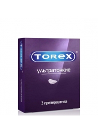 Презервативы Torex  Ультратонкие  - 3 шт. - Torex - купить с доставкой в Вологде