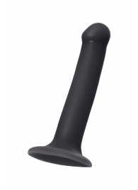 Черный фаллос на присоске Silicone Bendable Dildo M - 18 см. - Strap-on-me - купить с доставкой в Вологде