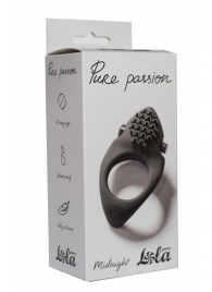 Черное эрекционное виброкольцо Pure Passion Midnight - Lola Games - в Вологде купить с доставкой