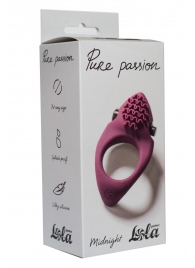 Бордовое эрекционное виброкольцо Pure Passion Midnight - Lola Games - в Вологде купить с доставкой