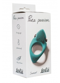 Зеленое эрекционное виброкольцо Pure Passion Sunset - Lola Games - в Вологде купить с доставкой