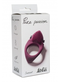 Бордовое эрекционное виброкольцо Pure Passion Sunset - Lola Games - в Вологде купить с доставкой