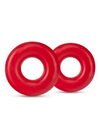 Набор из 2 красных эрекционных колец DONUT RINGS OVERSIZED - Blush Novelties - в Вологде купить с доставкой